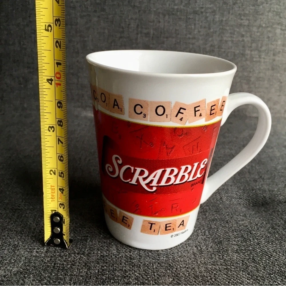 Novelty Scrabble Game Mug, White, Red, 11 oz